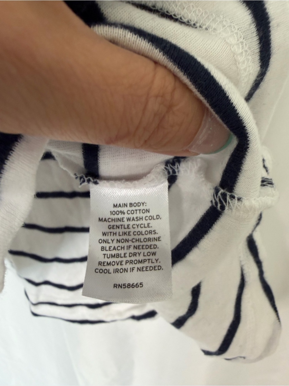 Caslon White & Navy Striped Scoop Neck Tank​ - Picture 4 of 4